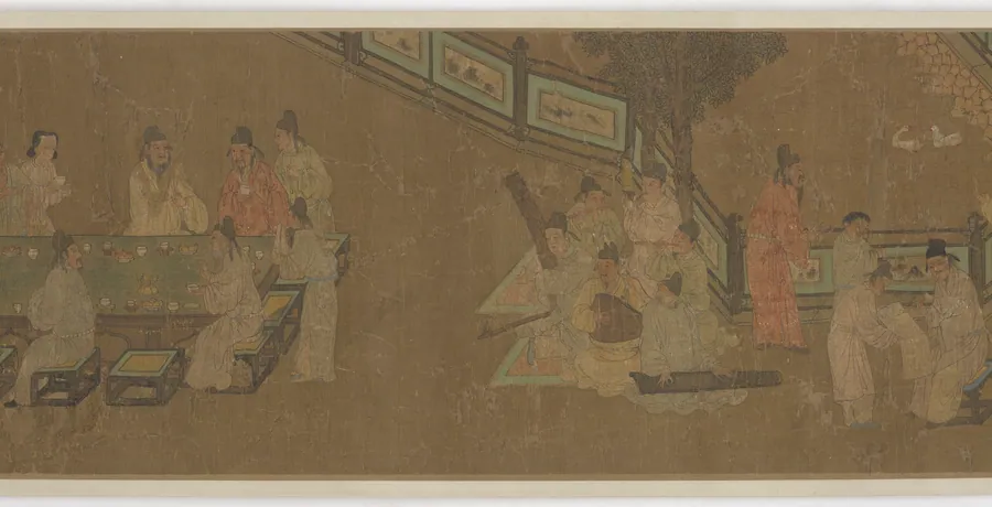 A garden party by Formerly attributed to Qian Xuan 錢選 (late 13th century)