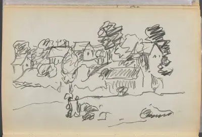 Sketchbook- The Granite Shore Hotel, Rockport, page 168: Houses