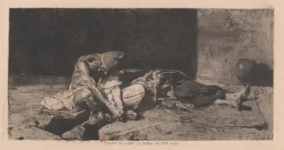 Arabe veillant le corps de son ami (Arab Watching over the Body of His Friend)