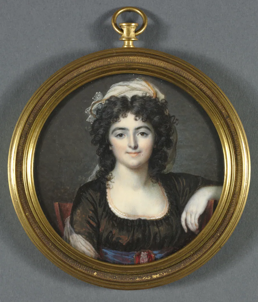 Portrait of a Woman in a Brown Dress by François Dumont