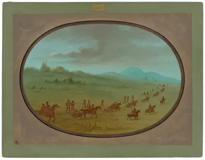 Halsey's Bluff - Sioux Indians on the March