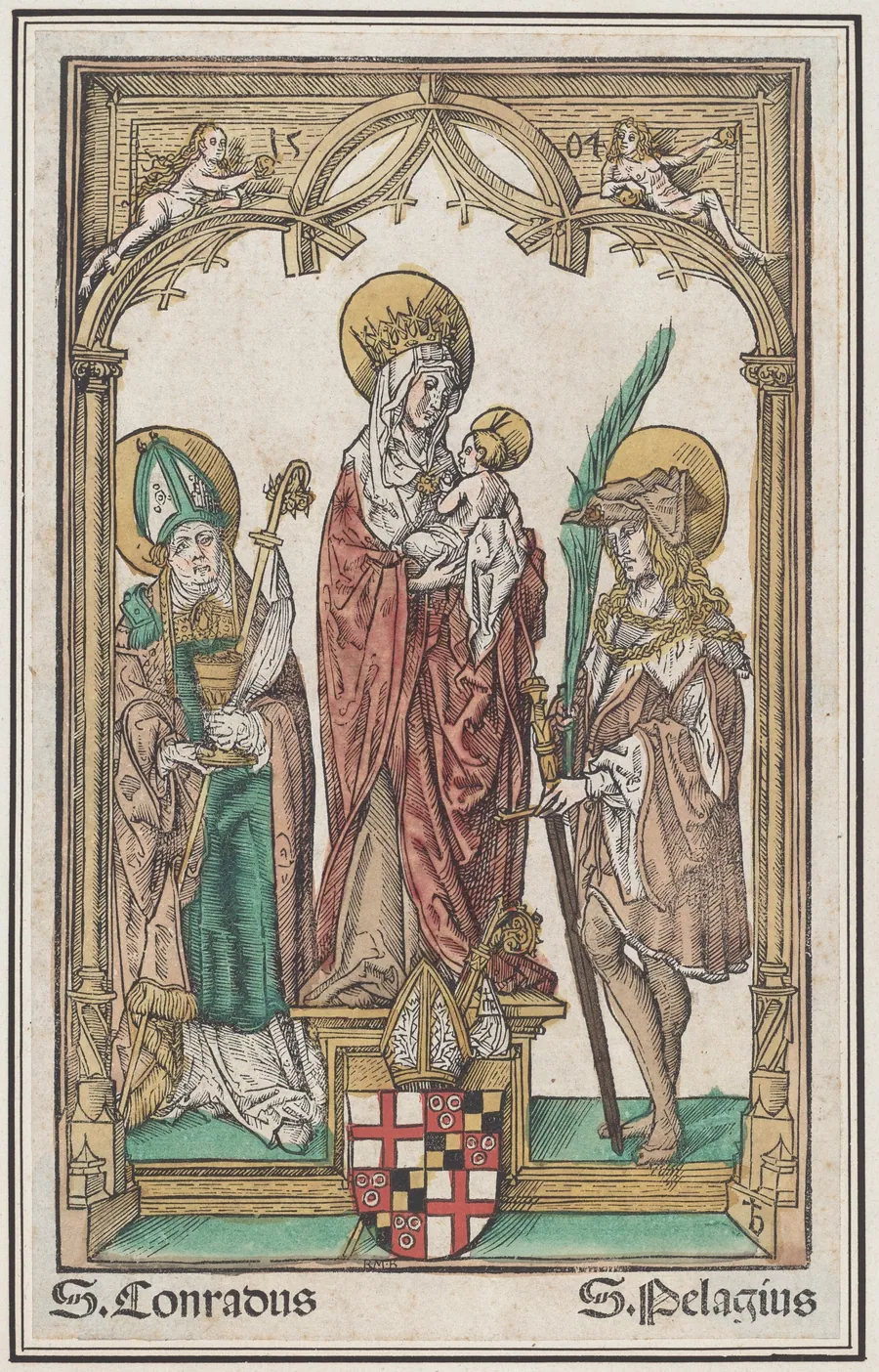 The Virgin and Child with Saint Conrad and Saint Pelagius by Jörg Breu the Elder