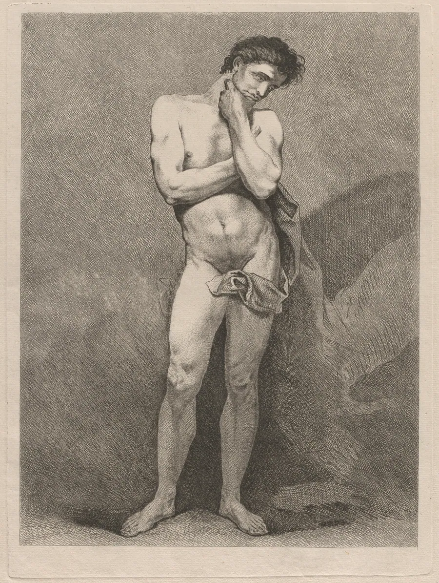 Standing Man in Pensive Pose by Carle Van Loo