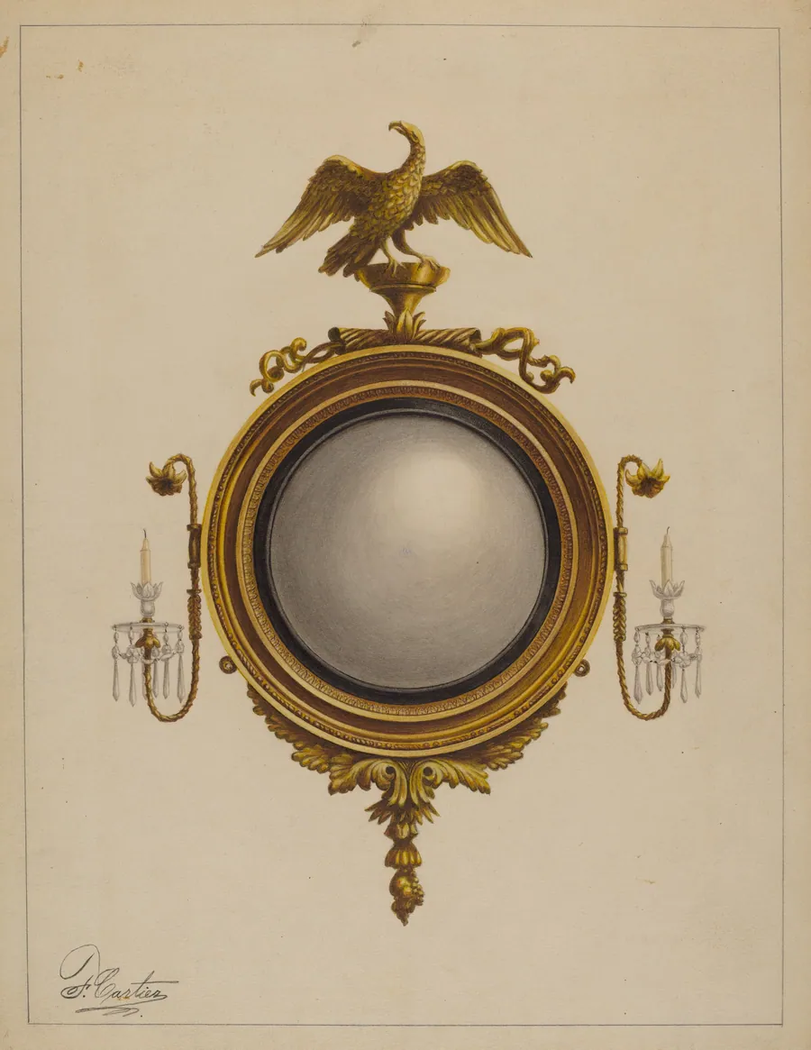 Mirror (one of a pair) by Ferdinand Cartier