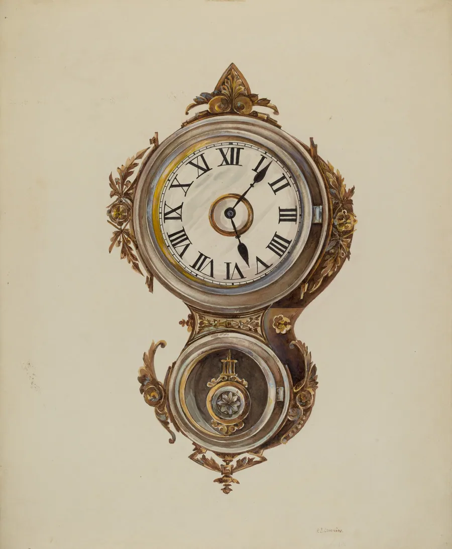 Metal Wall Clock by Peter Connin