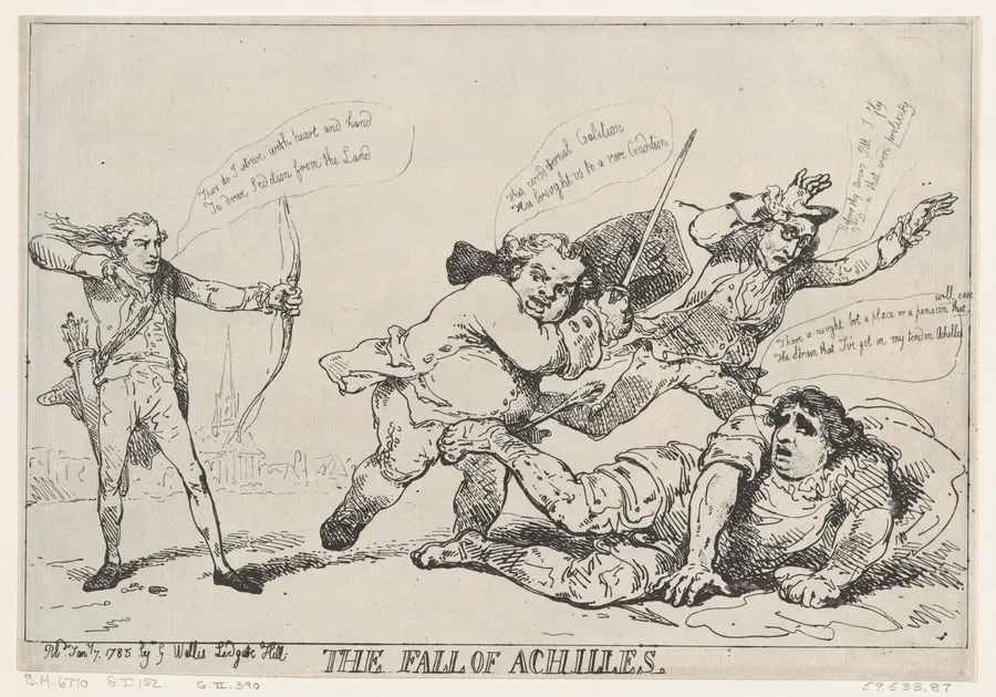The Fall of Achilles by Thomas Rowlandson