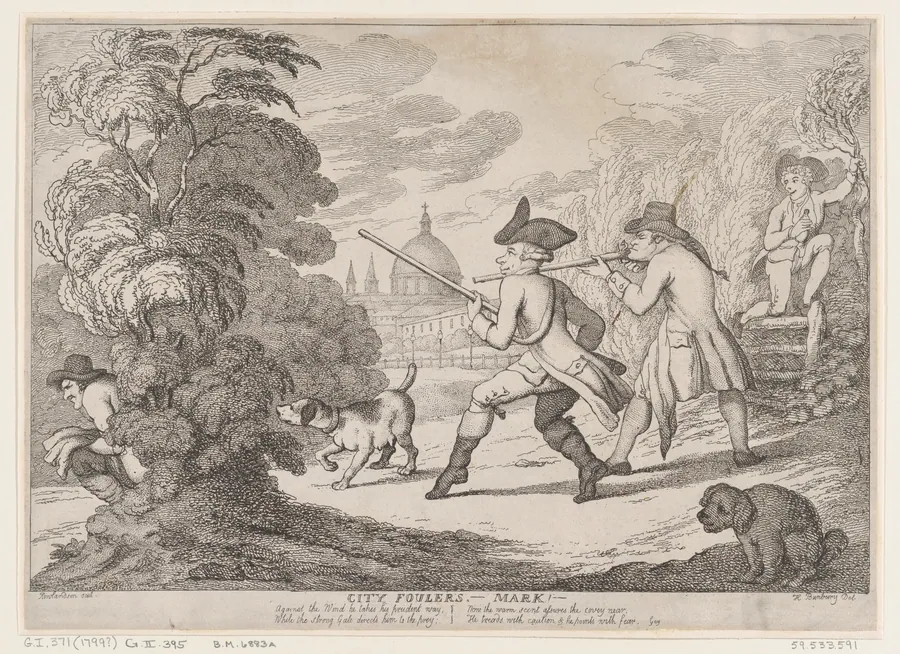 City Foulers-Mark! by Thomas Rowlandson