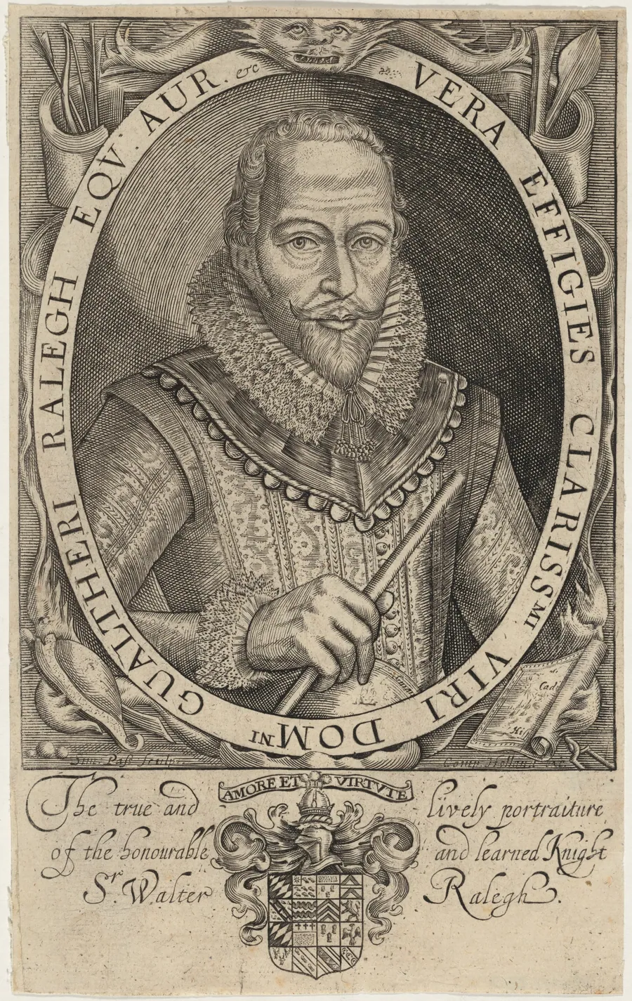 Sir Walter Raleigh by Simon van de Passe