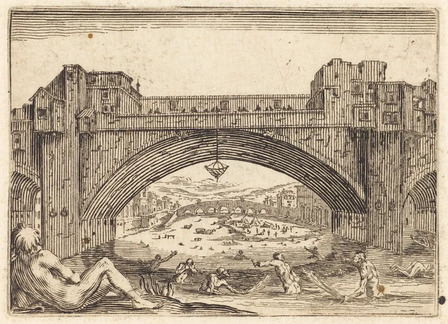 Ponte Vecchio, Florence by Jacques Callot