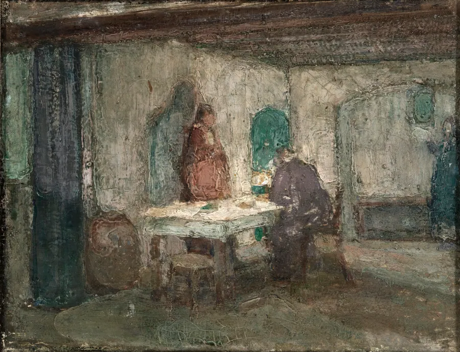 And He Disappeared out of Their Sight by Henry Ossawa Tanner, born Pittsburgh, PA 1859-died Paris, France 1937