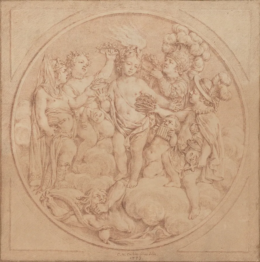 Allegory of Fame by Charles-Nicolas Cochin II