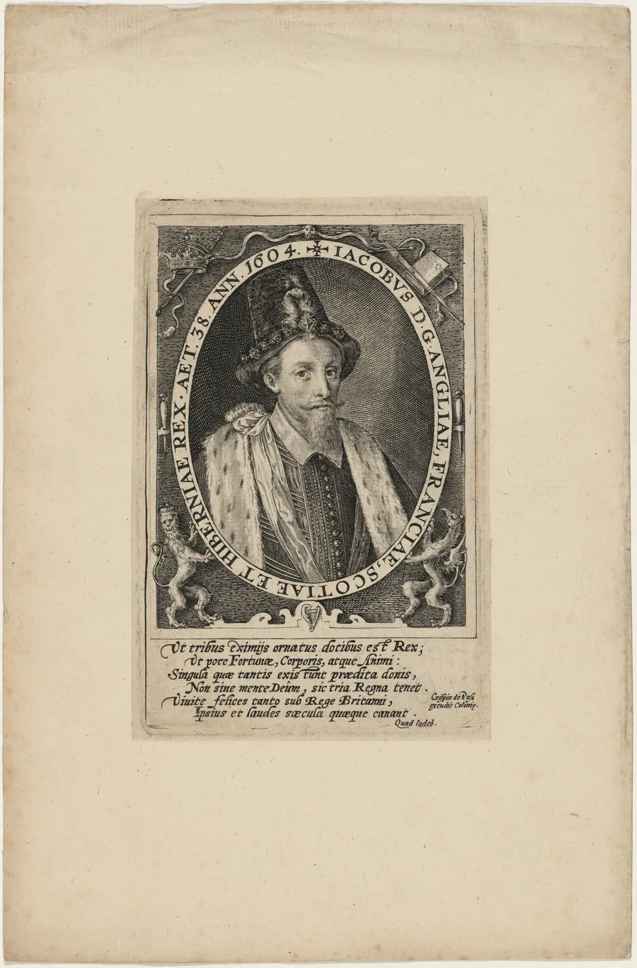 James I, King of England by Crispijn van de Passe I