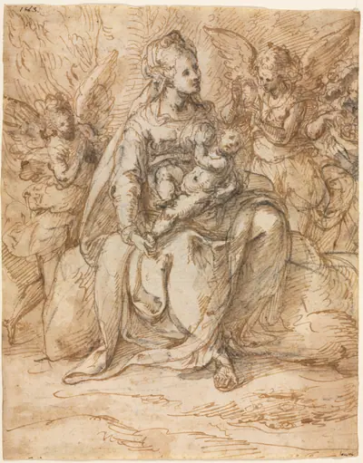 Madonna and Child with Angels