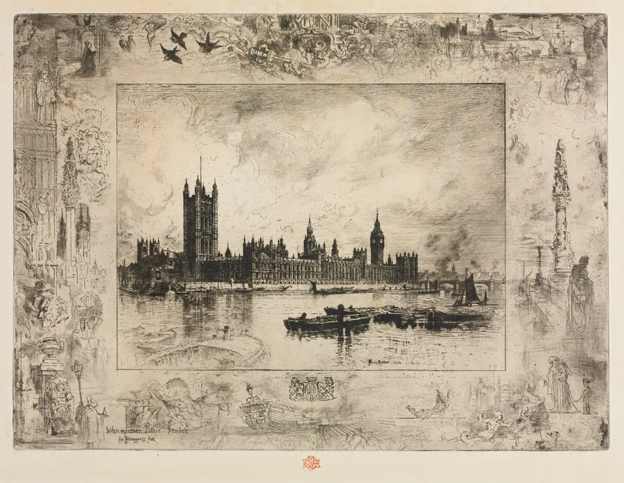 Westminster Place by Félix Hilaire Buhot