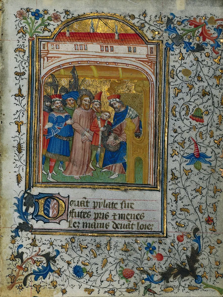 Christ before Pilate: Leaf from a Book of Hours (2 of 6 Excised Leaves) by Henri d'Orquevaulx