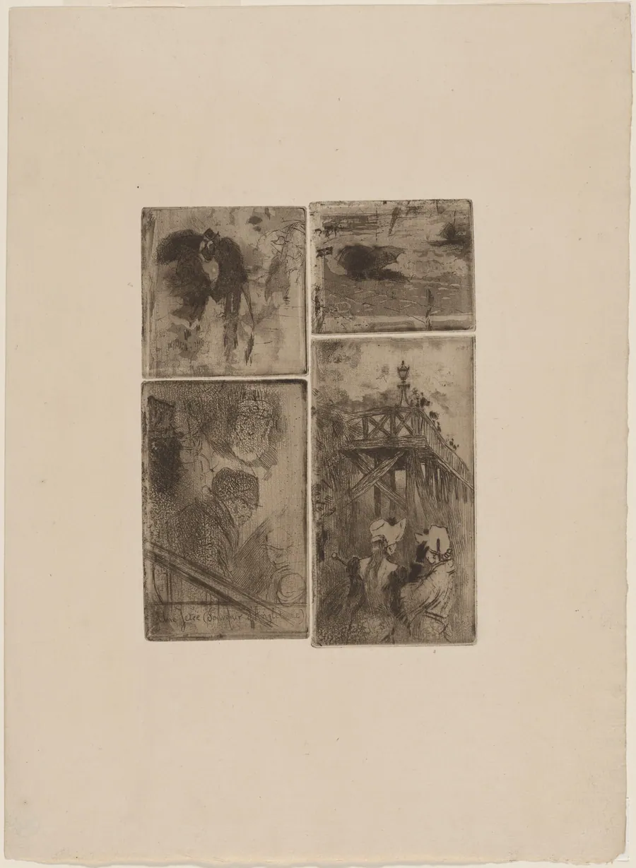 Margins for Landing in England by Félix-Hilaire Buhot