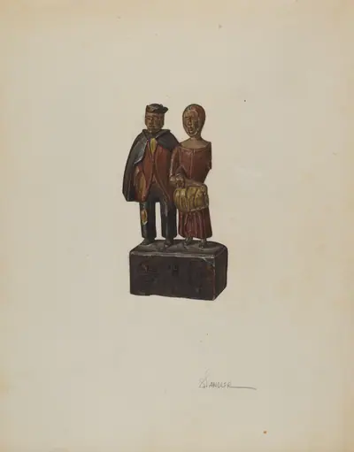 Carved Group: "Mennonites Homeward"