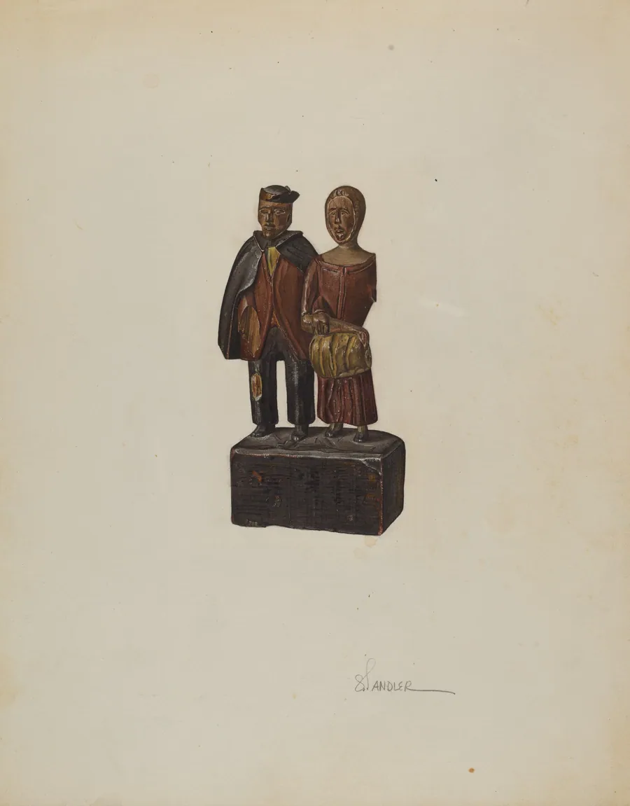 Carved Group: "Mennonites Homeward" by Selma Sandler