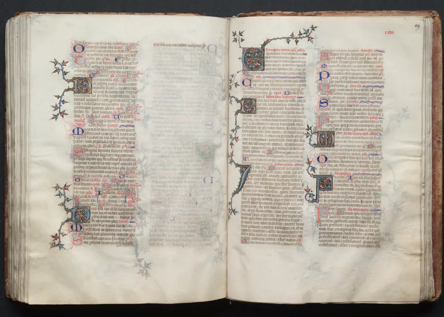 The Gotha Missal:  Fol. 129r, Text by Master of the Boqueteaux