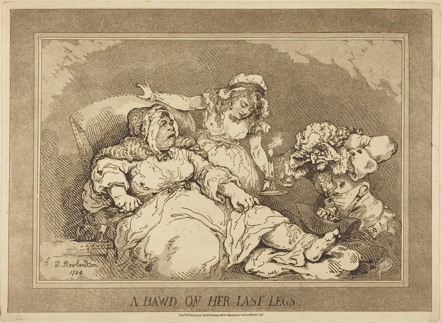 A Bawd on Her Last Legs by Thomas Rowlandson