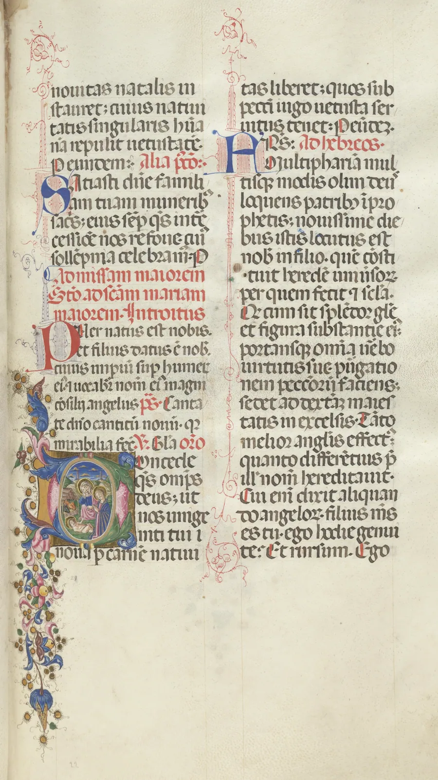 Missale: Fol. 22: Nativity by Giapeco Caporali