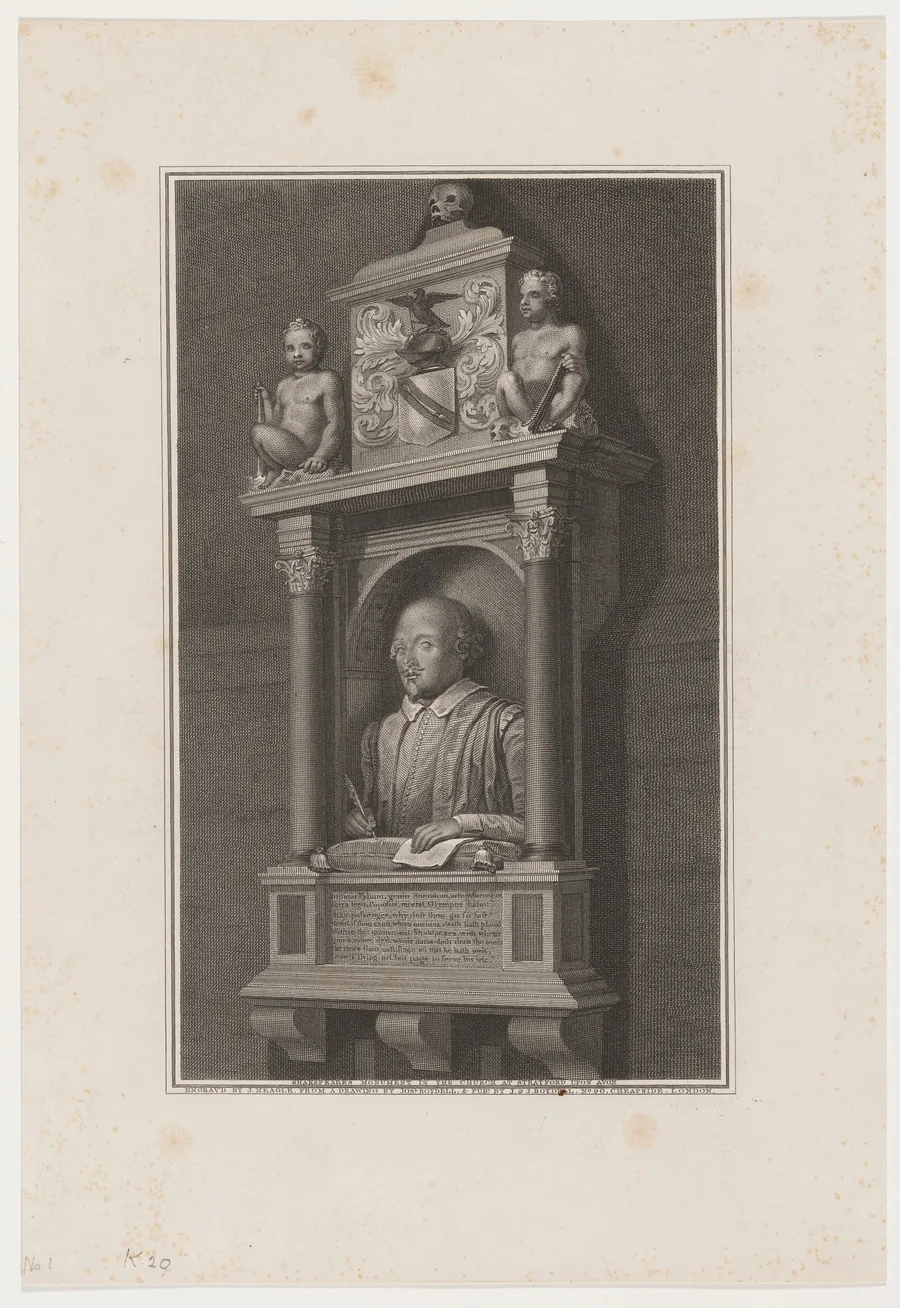 Shakespeare Monument in Church at Stratford-on-Avon by James Neagle