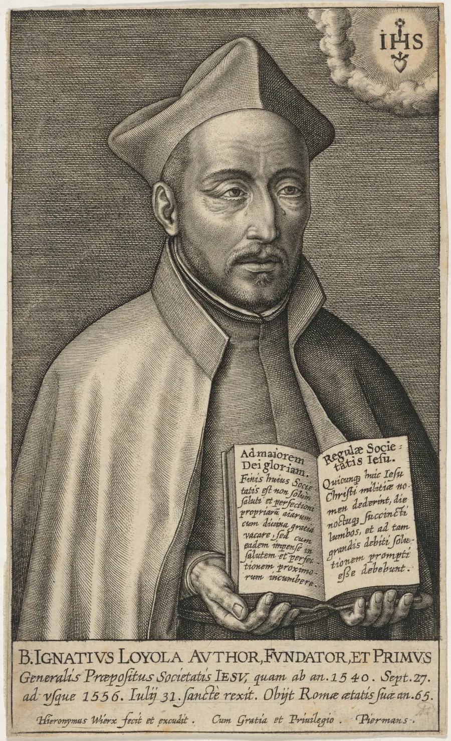St. Ignatius de Loyola by Hieronymus Wierix