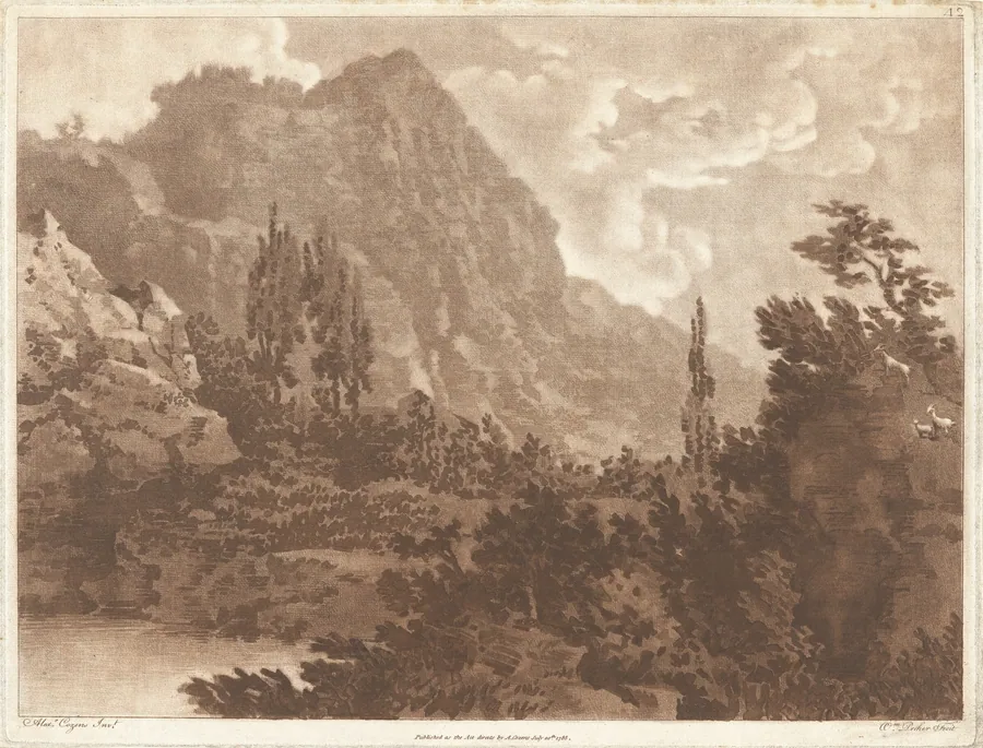 A second drawing done from the same blot by Alexander Cozens