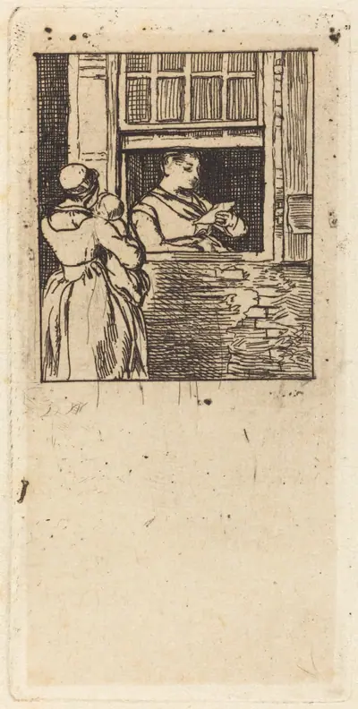 Woman at a Window, Reading a Letter
