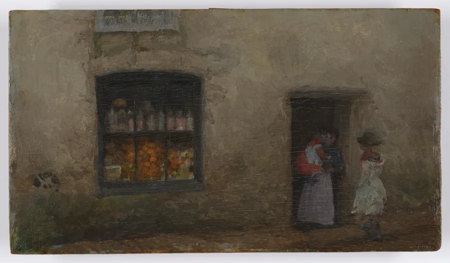 An Orange Note: Sweet Shop by James McNeill Whistler (1834-1903)