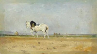 A Plow Horse in a Field