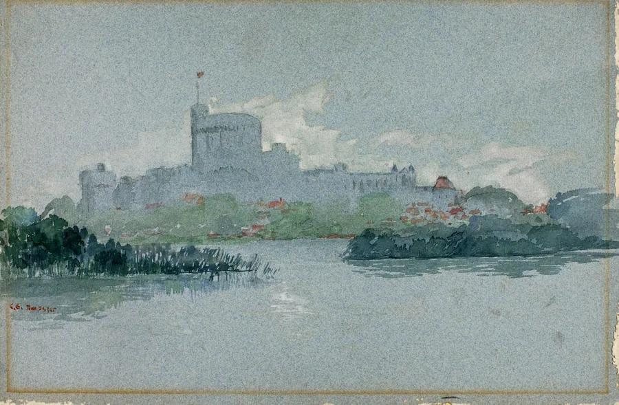 Windsor Castle, England by Cass Gilbert, born Zanesville, OH 1858-died Brockenhurst, England 1934