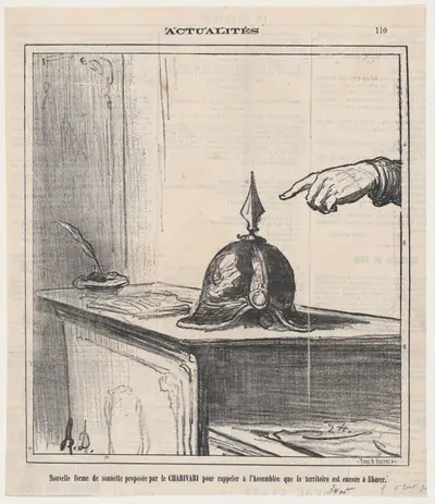 The Charivari is proposing a new kind of bell which should remind the Assembly that some of the territories still need to be liberated, from 'News of the day,' published in Le Charivari, June 13, 1872