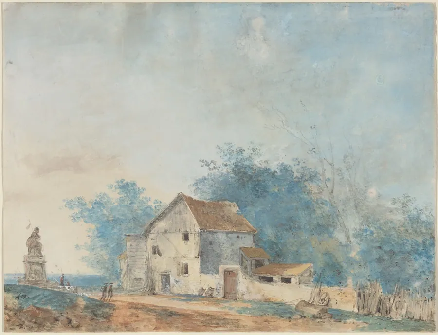 Landscape by Louis Gabriel Moreau the Elder