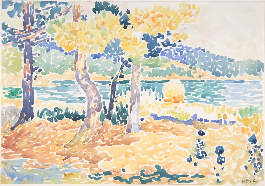 Pines on the Coastline by Henri-Edmond Cross (Henri-Edmond Delacroix)