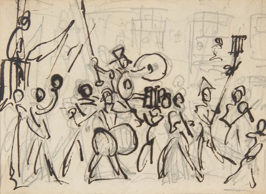 A Parade by George Cruikshank