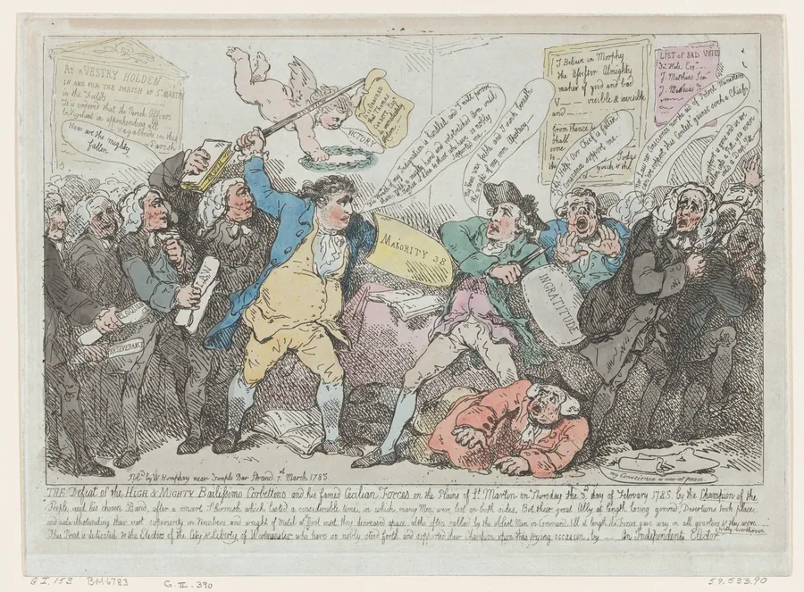 The Defeat of the High & Mighty Bailissimo Corbettino... by Thomas Rowlandson