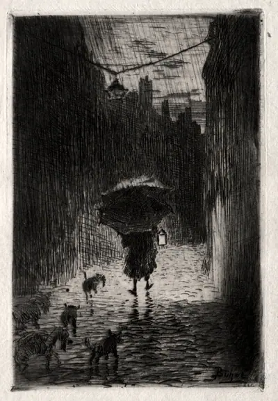 Rain and Umbrella