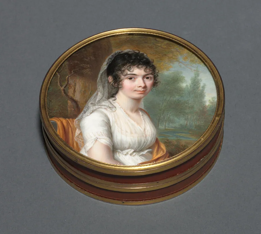 Snuff Box with a Portrait of a Lady by Pierre Louis Bouvier