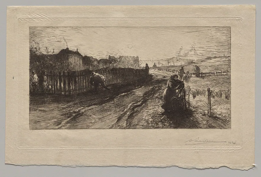 At the Fortifications, Porte de Versailles by Auguste Louis Lepère