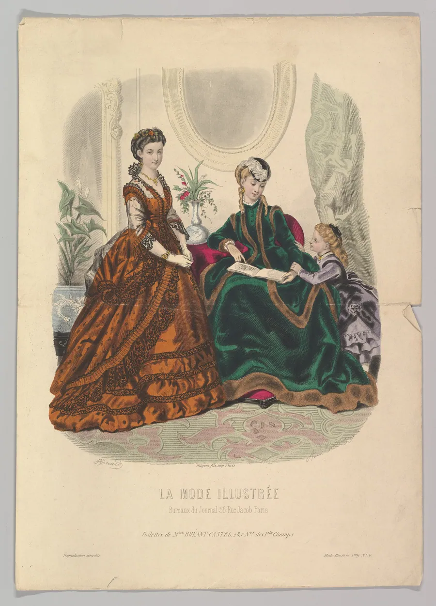 No. 51 from La Mode Illustrée by Adèle-Anaïs Toudouze