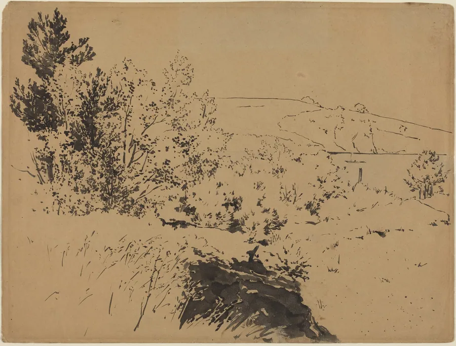 Coastal Landscape by Félix Bracquemond