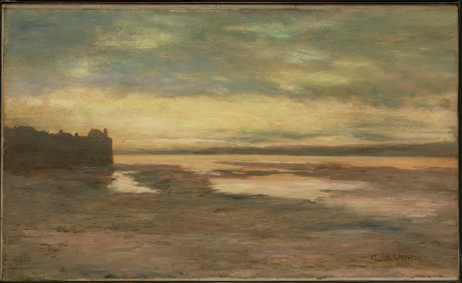 Evening on the Thames by Homer Dodge Martin, born Albany, NY 1836-died St. Paul, MN 1897