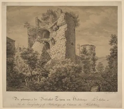 Der Gesprengte und der Bibliotheke Thurm von Heidelberger Schloß (The Exploded Tower and the Library of Heidelberg Castle)