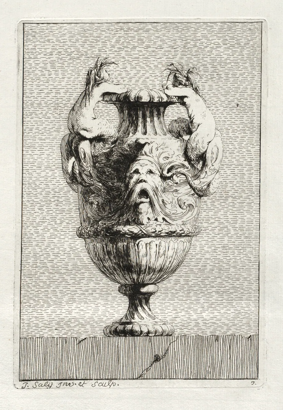 Suite of Vases:  Plate 7 by Jacques François Saly