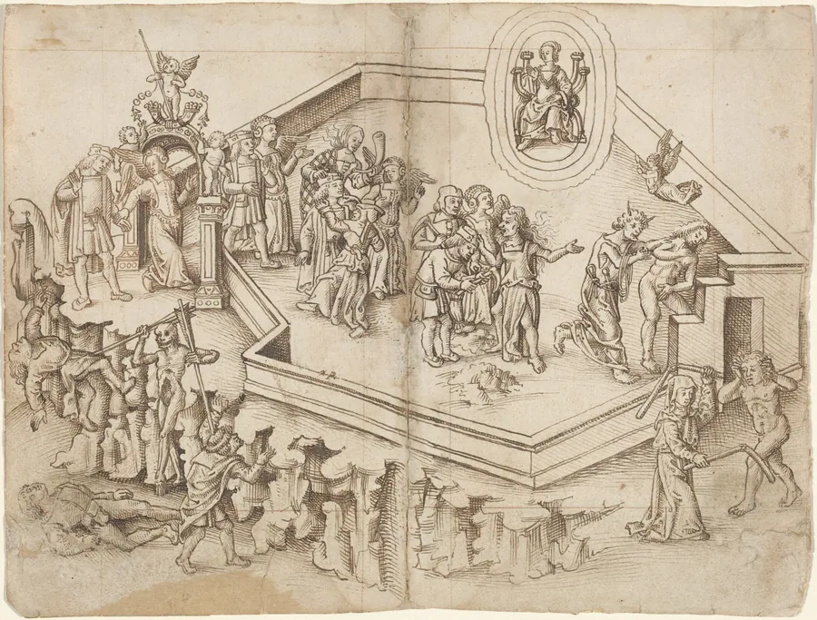 Allegory of the Life of a Scholar in a Rich Household [fol. 3 verso / 4 recto] by French 16th Century
