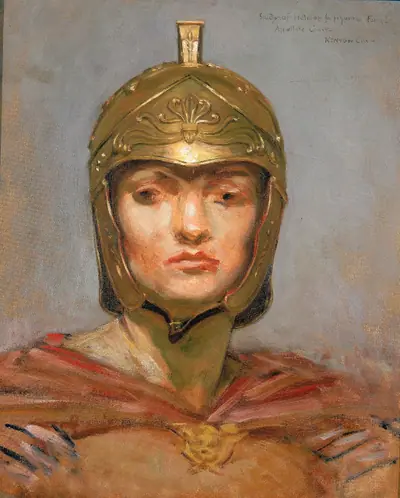 Study for Mural for Appellate Court Building, New York; "Statute Law", Helmet for Figure of "Force"