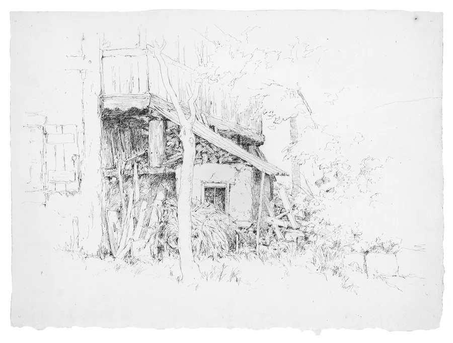 Sheet of a Ruined Shed, Germany by Andrew Fisher Bunner