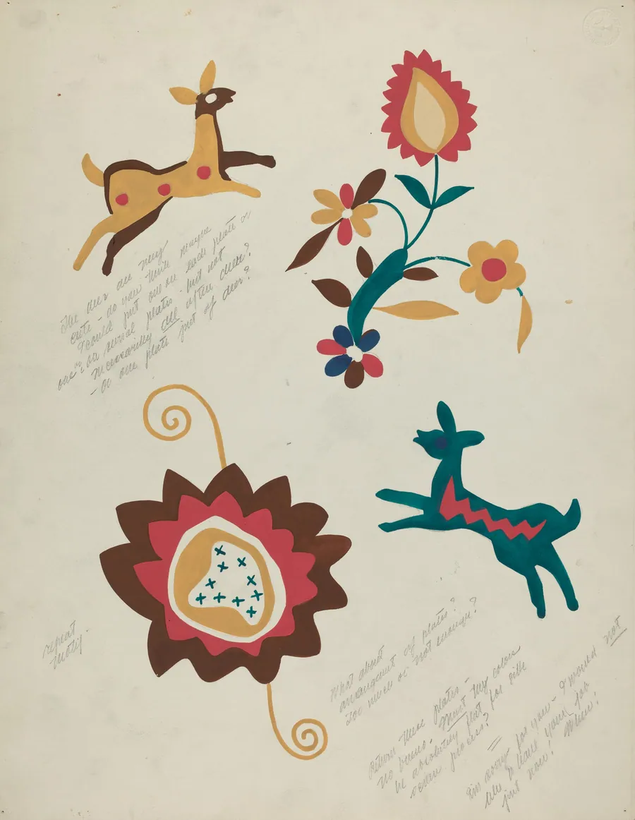 Study for Silkscreen Portfolio by American 20th Century