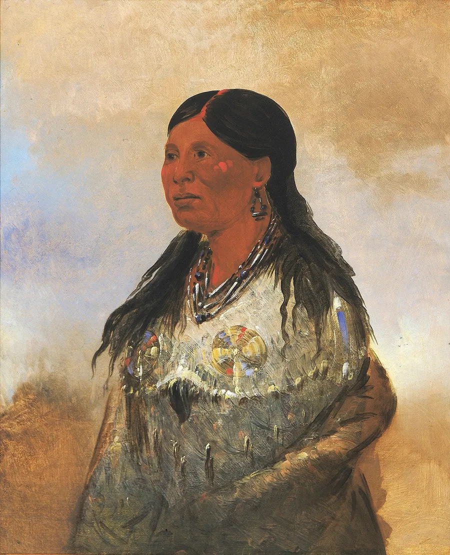 Hón-je-a-pút-o, Wife of Bear-catcher by George Catlin, born Wilkes-Barre, PA 1796-died Jersey City, NJ 1872